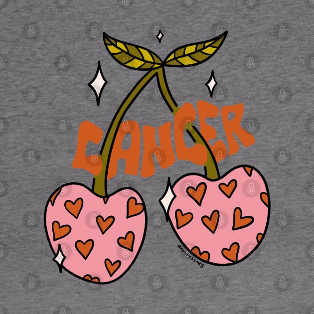 Cancer Zodiac Cherries by Doodle by Meg